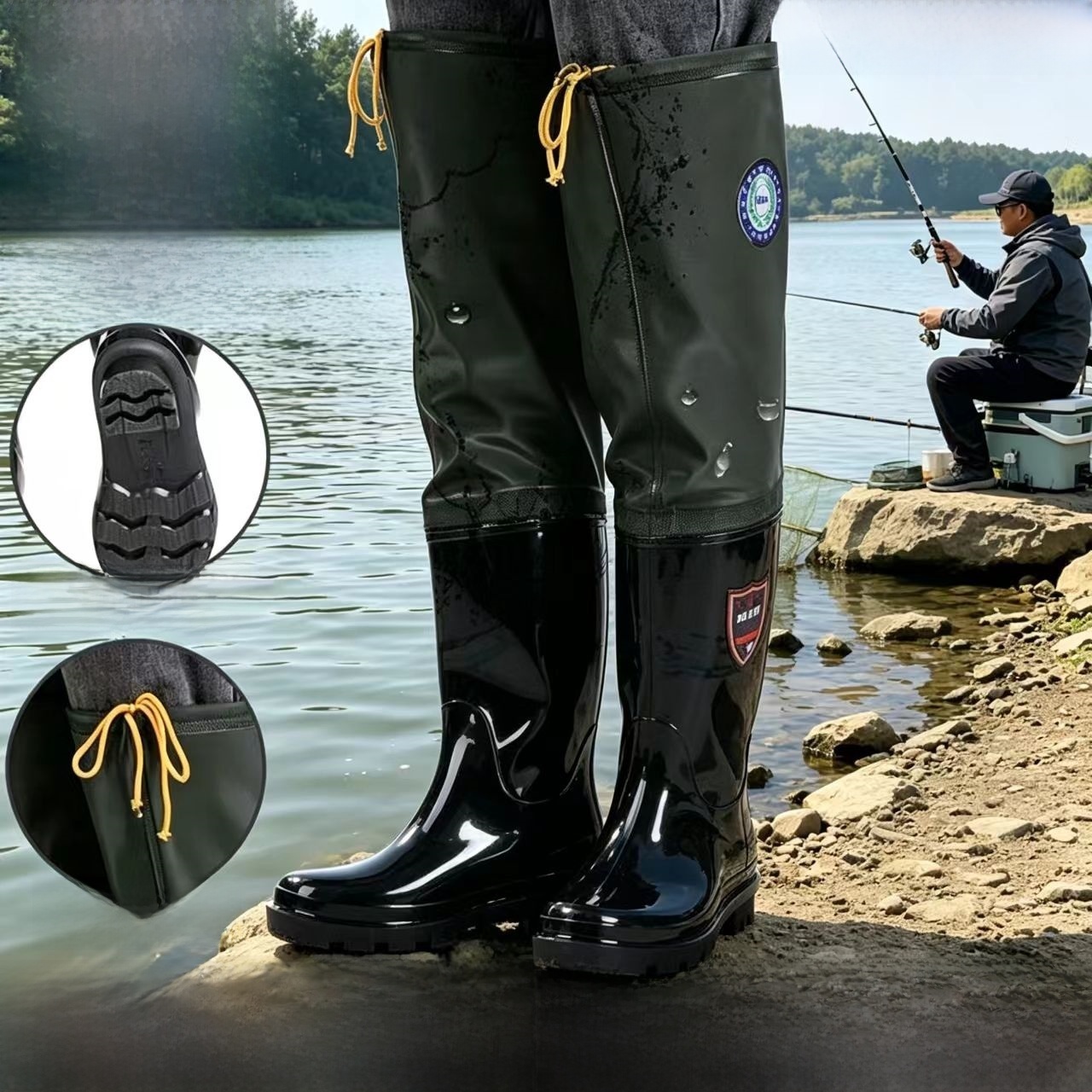 Fishing Pants Waterproof - Утолщенные высокие резиновые сапоги выше колена