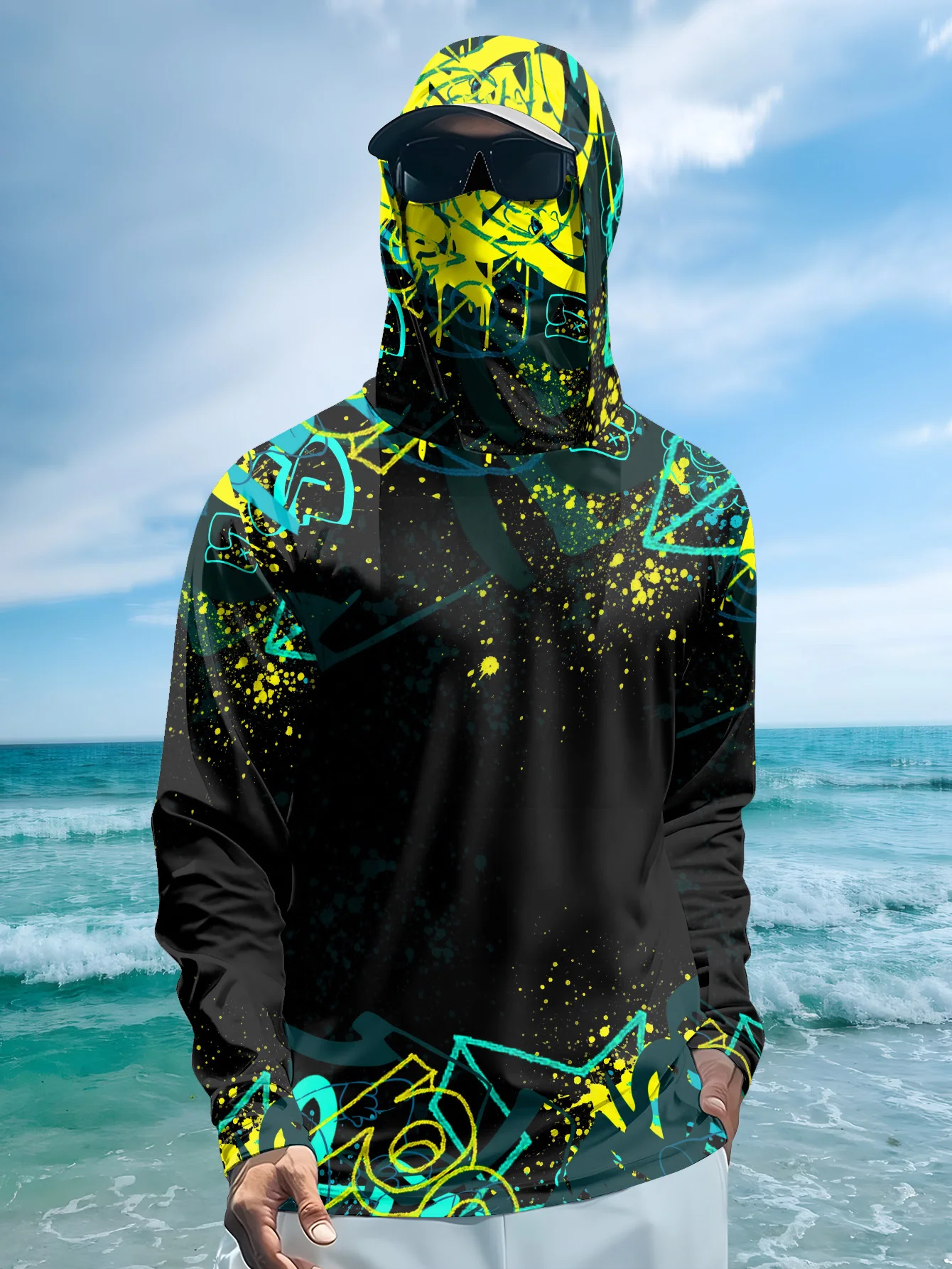 Мужская футболка с капюшоном д – обзор и цена Fishing Mask Sun Protection