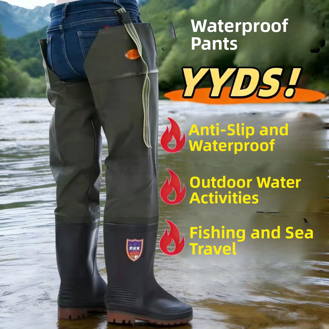 Утолщенные высокие резиновые с – обзор и цена Fishing Pants Waterproof